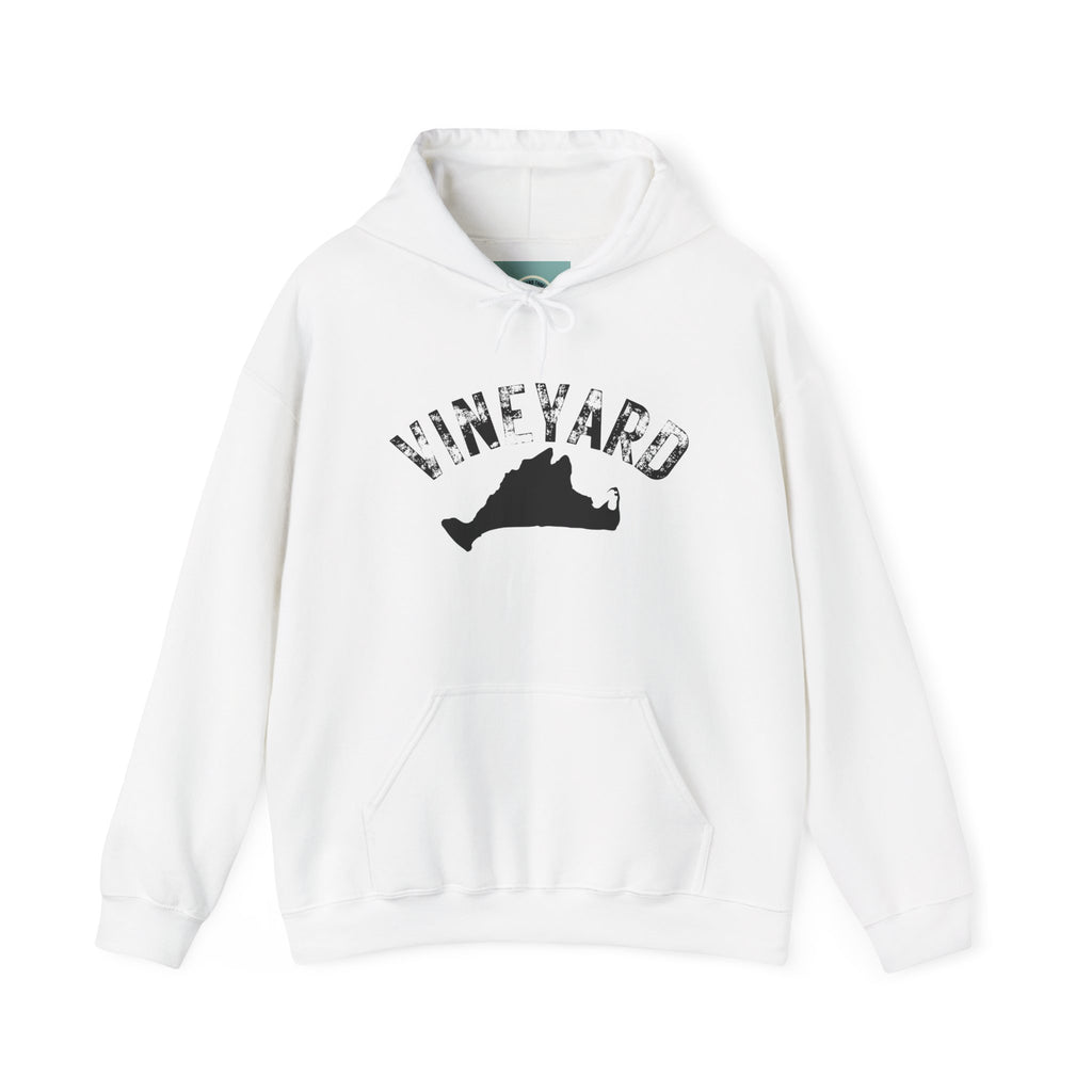Vineyard Island Silhouette Hoodie — Vintage Distressed Graphic