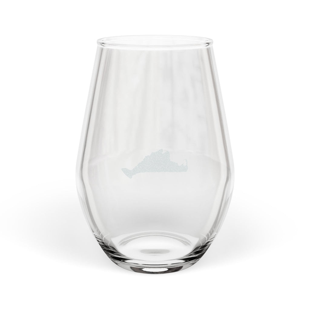 Timeless Martha's Vineyard Stemless Wine Glass — 11.5oz Engraved Vineyard